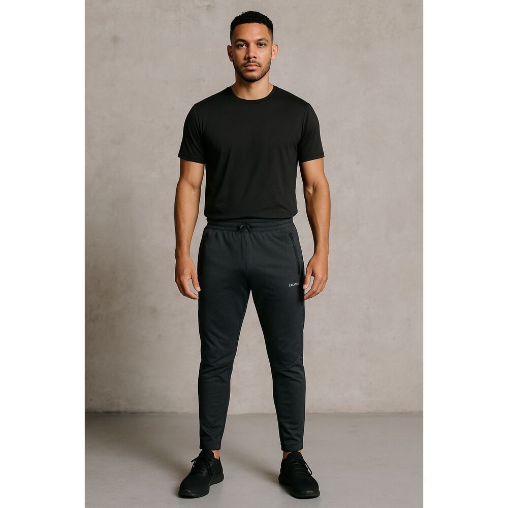 LEGENDS Black Gray Basketball Gym Sports Sweatpants Trousers  Mens Size Large